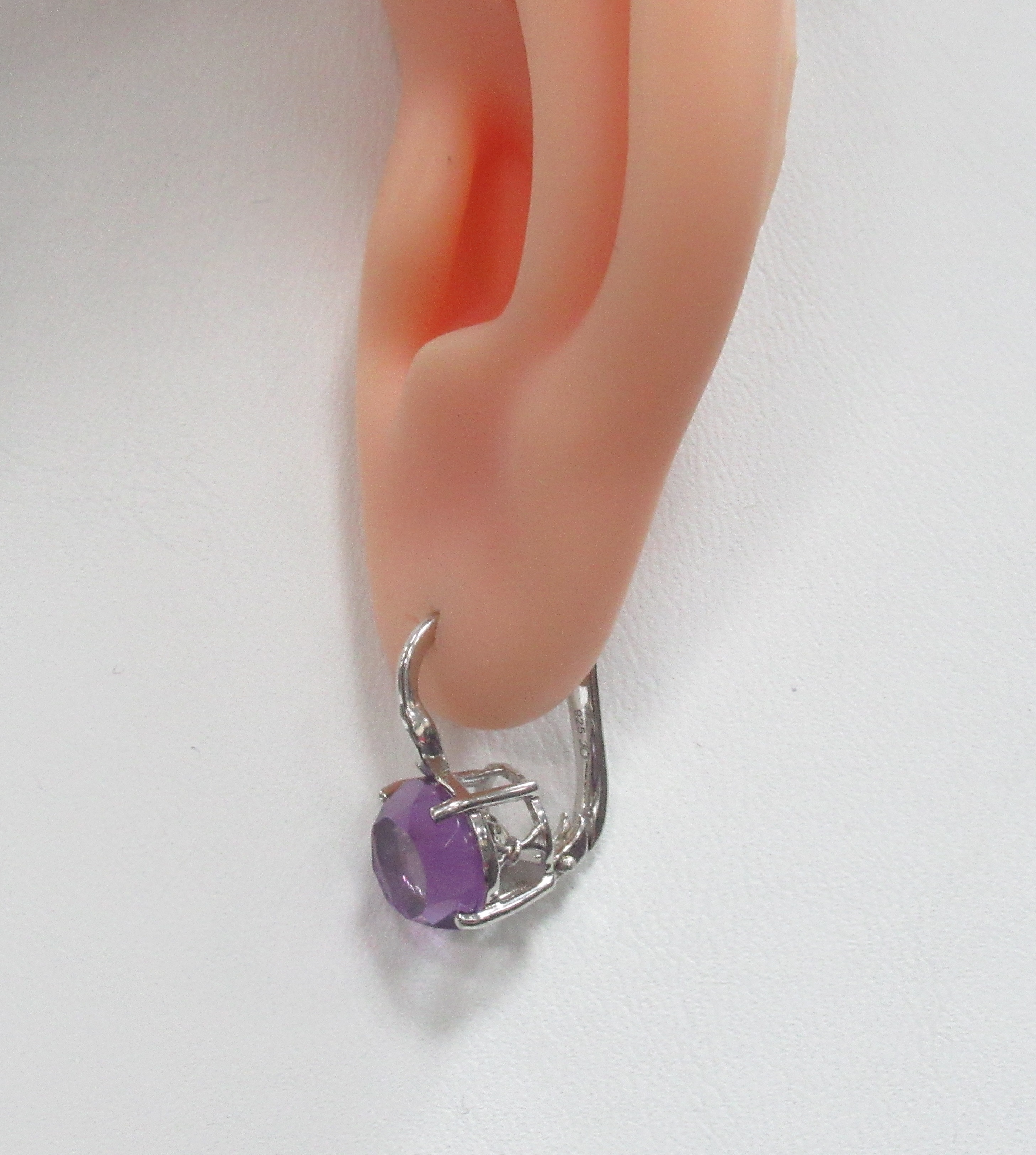 Серебряные серьги с аметистами